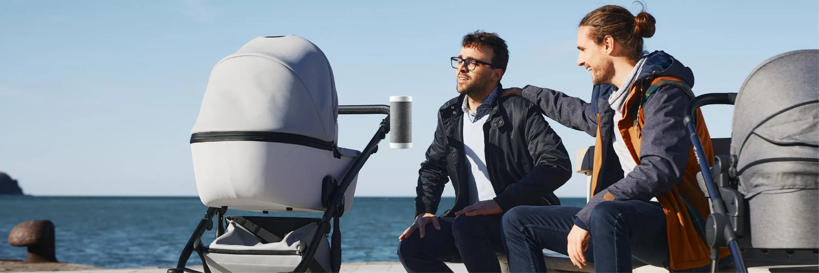 two_happy_dad_with_RockingRide_stroller_rocker