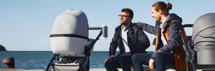 two_happy_dad_with_RockingRide_stroller_rocker